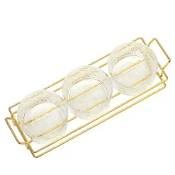 HOMLA Zestaw Miseczek Serene Transparentnych Na Stojaku, 3 Szt. 31 X10 Cm Przezroczysty Hot