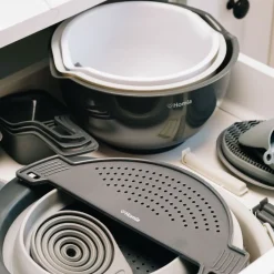 HOMLA Zestaw Misek Easy Cook Kuchennych Szary New