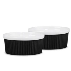 HOMLA Zestaw Naczyń Do Zapiekania Tineo Ch 2 Szt. 11 Cm Czarny