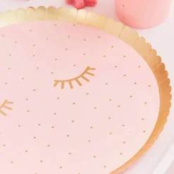 GINGER RAY Zestaw Pamper Party Talerzy Papierowych 8 Szt. Fi 21,5 Cm Rozowy Discount