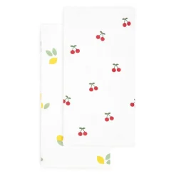 HOMLA Zestaw Scierek Kuchennych Cherrine W Wisnie I Cytryny 2*45X65 Cm Outlet