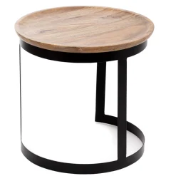 HOMLA Zestaw Stolikow Kawowych Harvey Drewnianych 53X51/43X43 Cm Naturalny Clearance