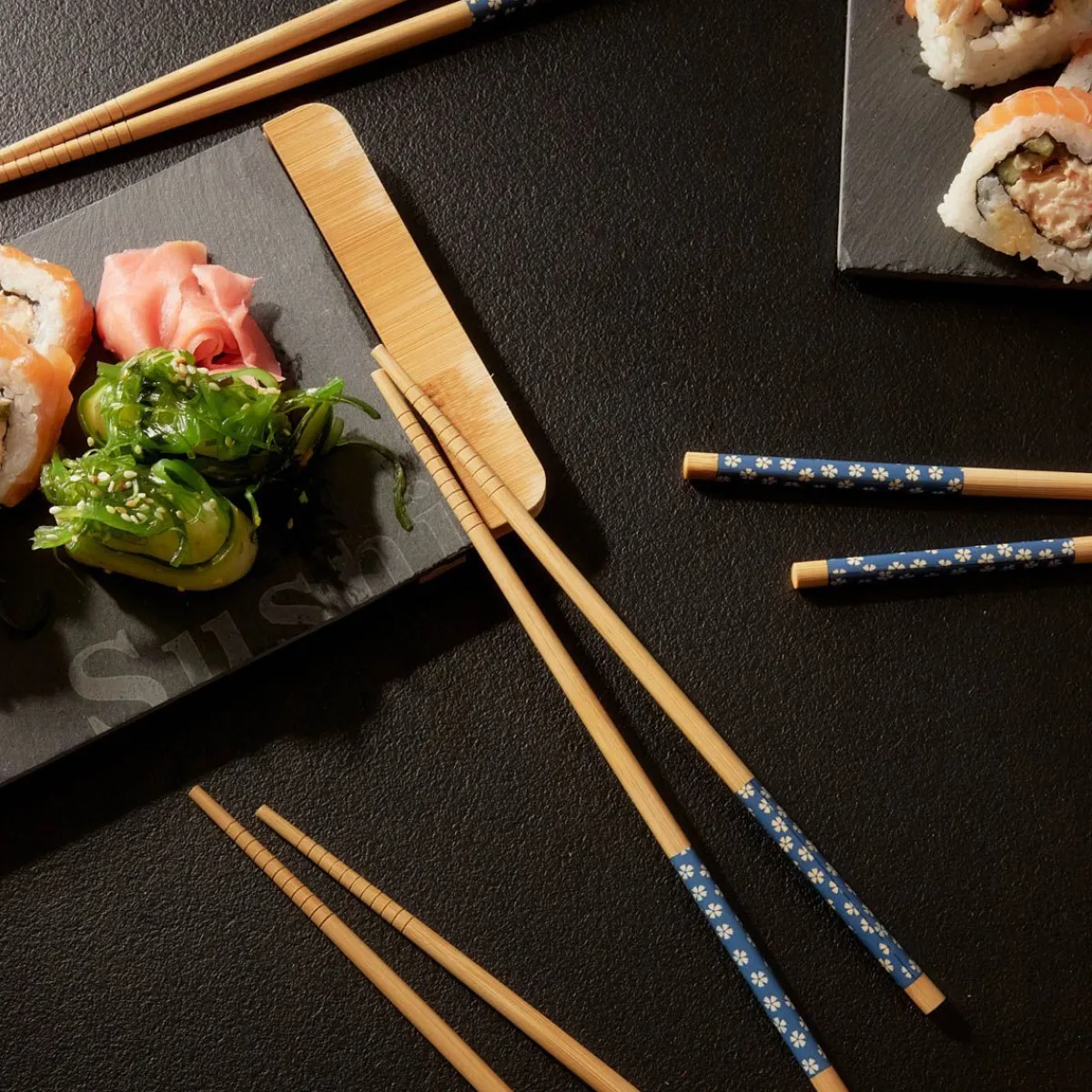 HOMLA Zestaw Sushi Paleczekbambusowych Niebieskich 4 Szt Naturalny Outlet