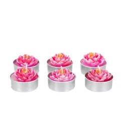 HOMLA Zestaw Swiec Floral Aura 6 Szt. Kwiaty Rozowe 117 G Best