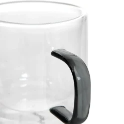 HOMLA Zestaw Szklanek Cembra Retro Z Podwojna Scianka I Zielonym Uchem 2 Szt. 0.32 Online