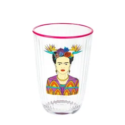 HOMLA Zestaw Szklanek Frida Kahlo Fuksjowych, 2 Szt. 0.38 Hot