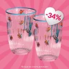 HOMLA Zestaw Szklanek Frida Kahlo Turkusowych, 2 Szt. 0.38 Online
