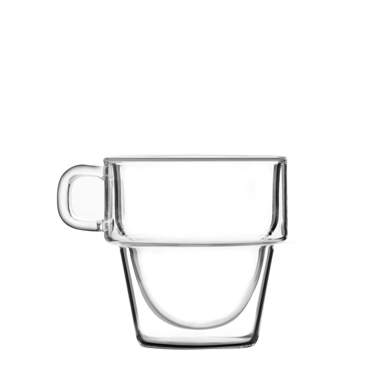 VIALLI DESIGN Zestaw Szklanek Senso Z Podwojna Scianka 6 Szt. 280 Ml Przezroczysty New
