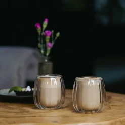 VIALLI DESIGN Zestaw Szklanek Tulip Z Podwojna Scianka 2 Szt. 250 Ml Przezroczysty Online