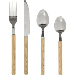 SECRET DE GOURMET Zestaw Sztućców Indonesie Z Imitacja Drewna 24 Szt. Naturalny Best