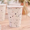GINGER RAY Zestaw Terrazzo Kubkow Papierowych 250 Ml 8 Szt. Wielokolorowy New